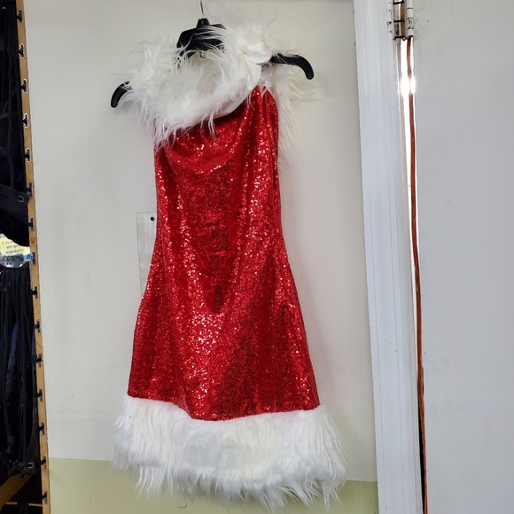 Women Christmas Costume Dress Fur Size S - Picture 2 of 5